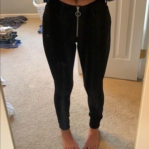 pacsun black jeans w a super cute zipper! size 22